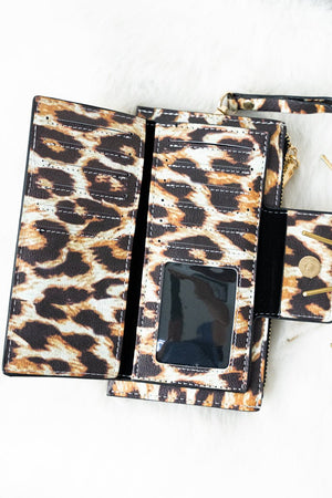 NGIL Leopard Faux Leather Wristlet Wallet - Wholesale Accessory Market