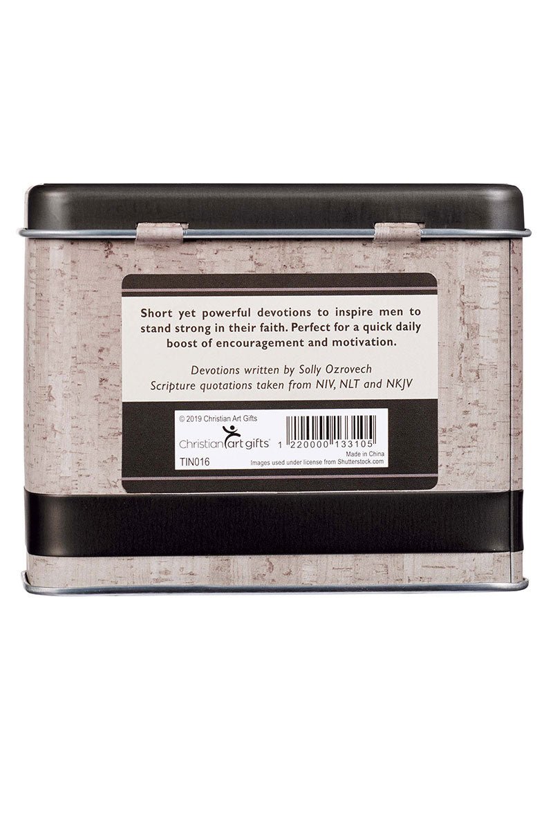 Stand Firm Devotional Cards for Men in a Tin - Wholesale Accessory Market