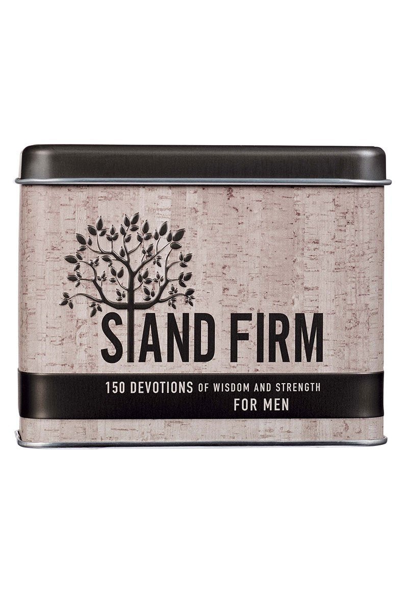 Stand Firm Devotional Cards for Men in a Tin - Wholesale Accessory Market