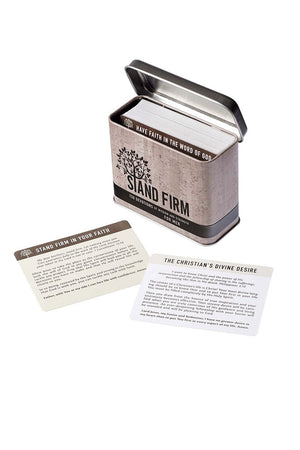 Stand Firm Devotional Cards for Men in a Tin - Wholesale Accessory Market