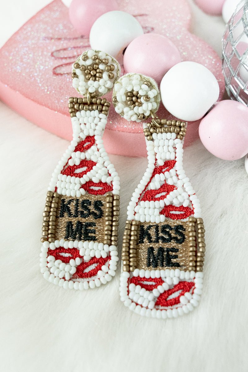 Champagne Bottle Seed Earrings