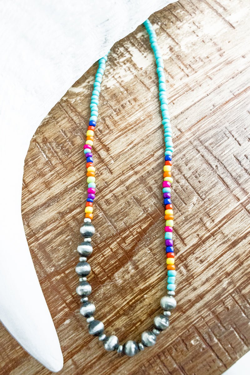 Multi-Color Aviva Silver Pearl Necklace | Wholesale Accessory Market