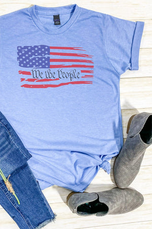 We The People Flag Unisex Poly-Rich Blend Tee - Wholesale Accessory Market