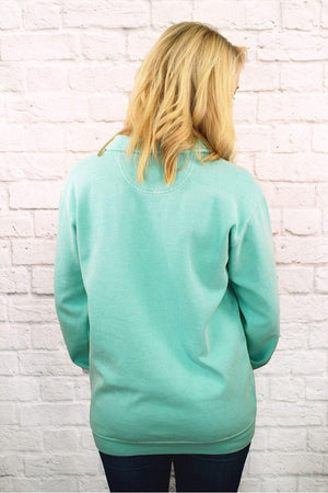 Shades of Green Comfort Colors Adult Quarter Zip Sweatshirt *Customizable! - Wholesale Accessory Market
