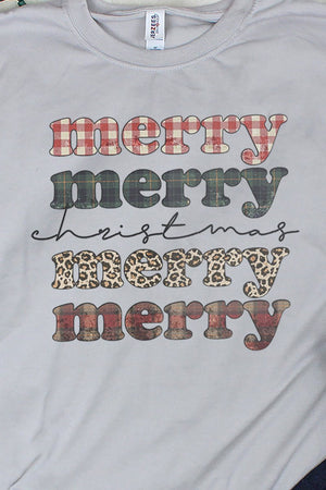 Stacked Merry Christmas Unisex Dri-Power Poly Tee - Wholesale Accessory Market