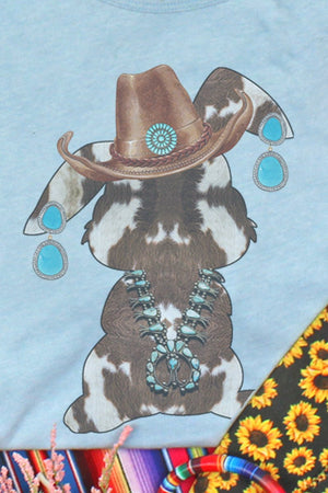 Western Rabbit Cowhide Unisex Keeper Vintage Jersey T-Shirt - Wholesale Accessory Market