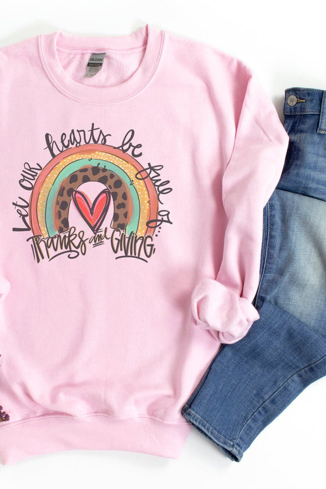 Thanks And Giving Rainbow Unisex NuBlend Crew Sweatshirt - Wholesale Accessory Market