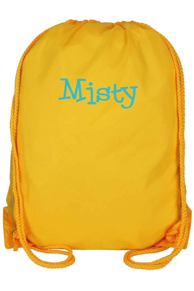 Golden Yellow Drawstring Backpack - Wholesale Accessory Market