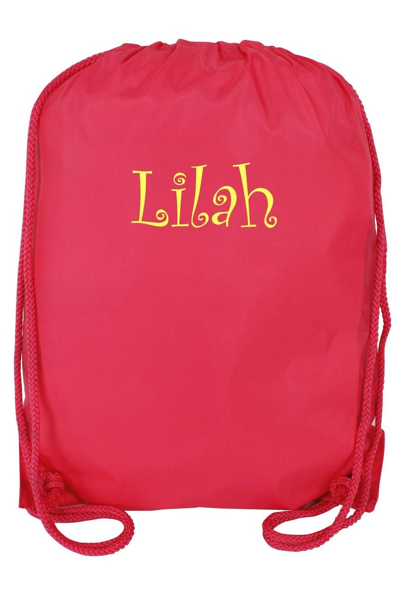 Hot Pink Drawstring Backpack - Wholesale Accessory Market