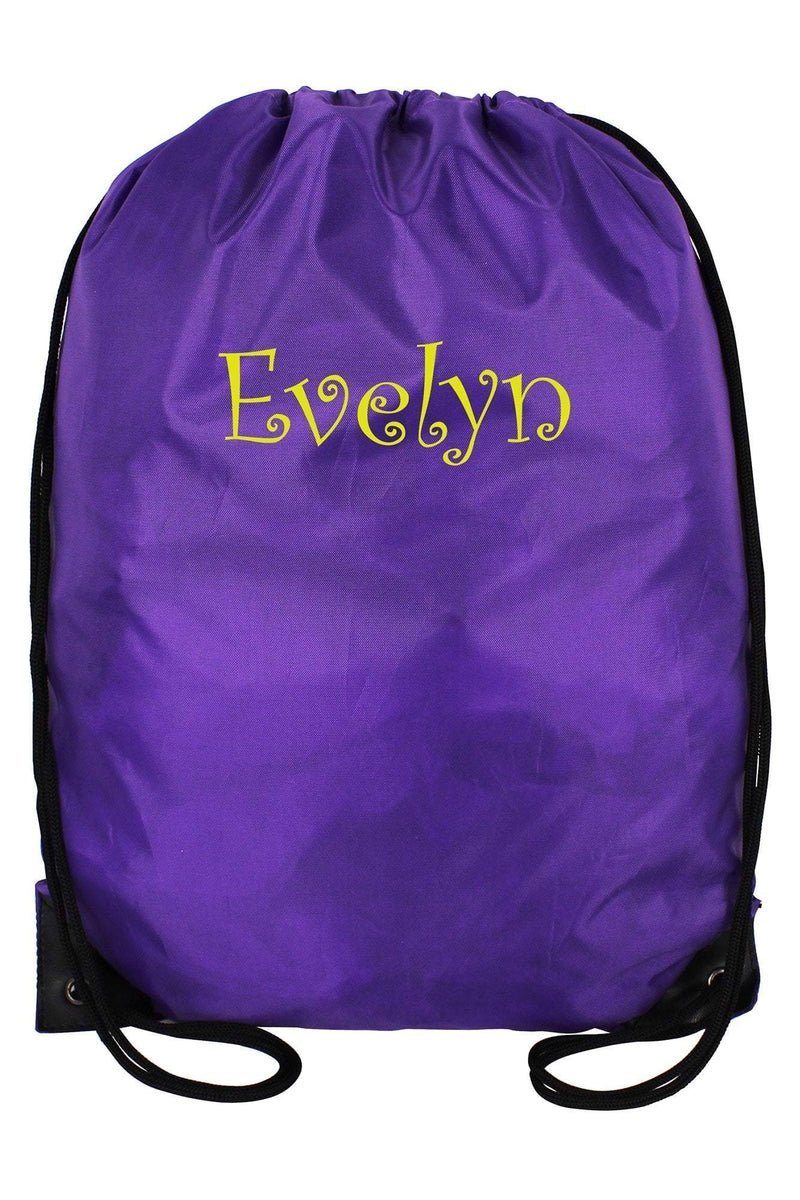 Purple String Backpack Purple Flat Drawstring Backpack #8886-PURPLE | Wholesale Accessory Market