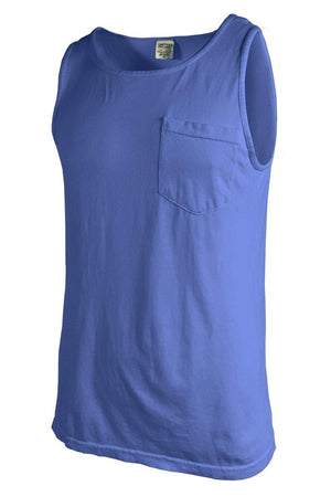 Shades of Blue Comfort Colors Pocket Tank *Personalize It - Wholesale Accessory Market