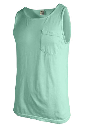 Shades of Green/Yellow Comfort Colors Pocket Tank *Personalize It - Wholesale Accessory Market