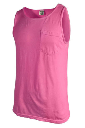 Shades of Pink/Purple Comfort Colors Pocket Tank *Personalize It - Wholesale Accessory Market