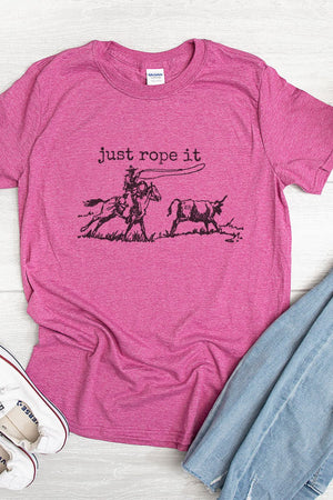 Cowboy Just Rope It Softstyle Adult T-Shirt - Wholesale Accessory Market