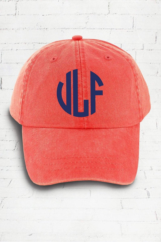 Washed Coral Baseball Cap - Wholesale Accessory Market
