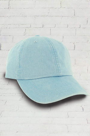 Washed Light Blue Baseball Cap - Wholesale Accessory Market