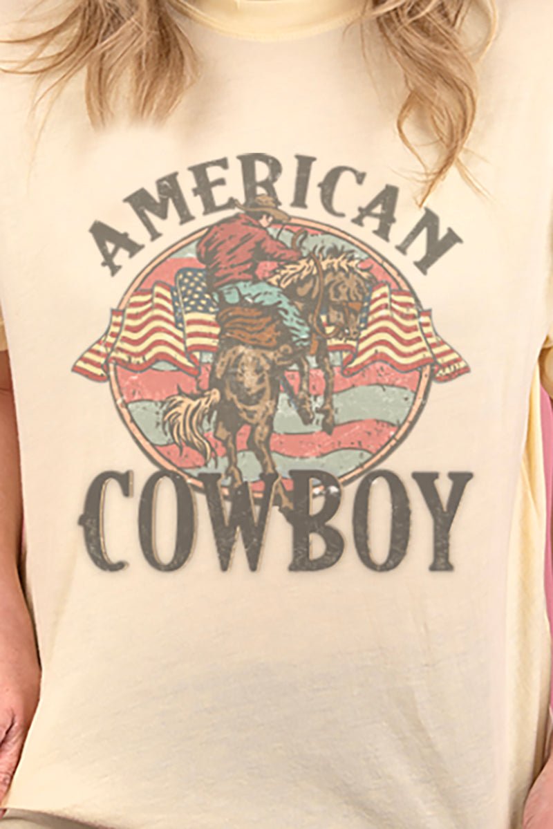 Vintage American Cowboy Adult Soft-Tek Blend T-Shirt - Wholesale Accessory Market