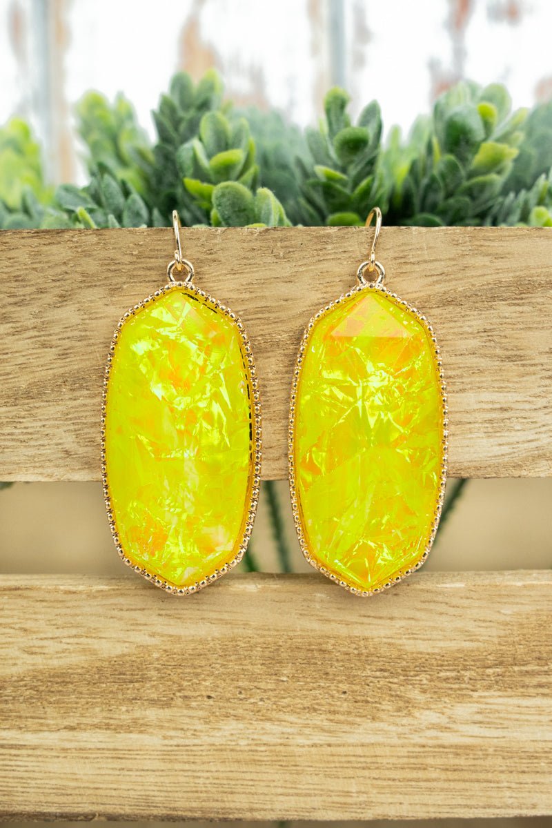 Mia Yellow Opal Earrings - Wholesale Accessory Market