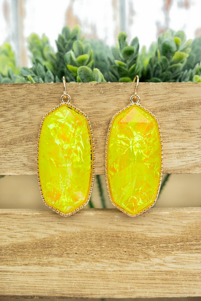 Mia Yellow Opal Earrings - Wholesale Accessory Market