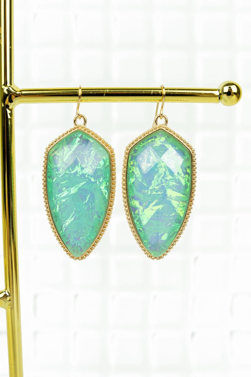 Miara Aqua Opal Petal Earrings - Wholesale Accessory Market