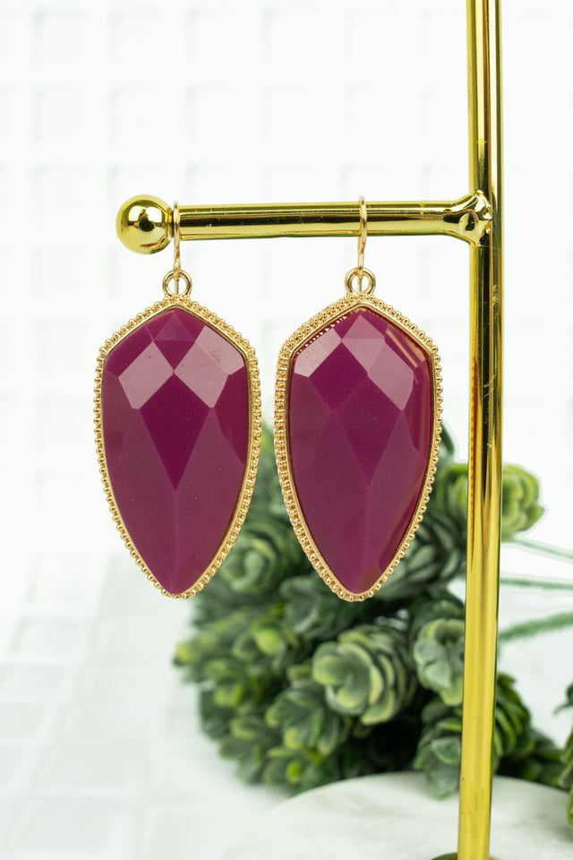 Miara Fuchsia Petal Earrings - Wholesale Accessory Market