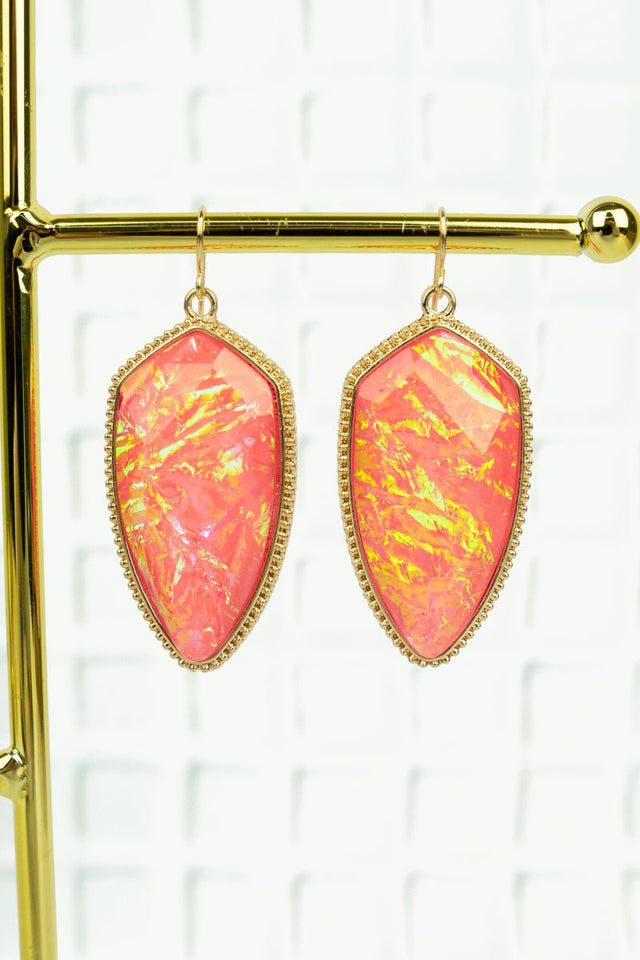 Miara Pink Opal Petal Earrings - Wholesale Accessory Market