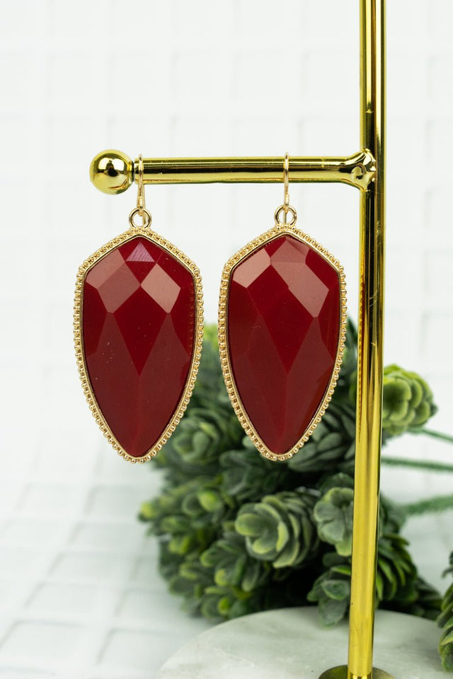 Miara Red Petal Earrings - Wholesale Accessory Market