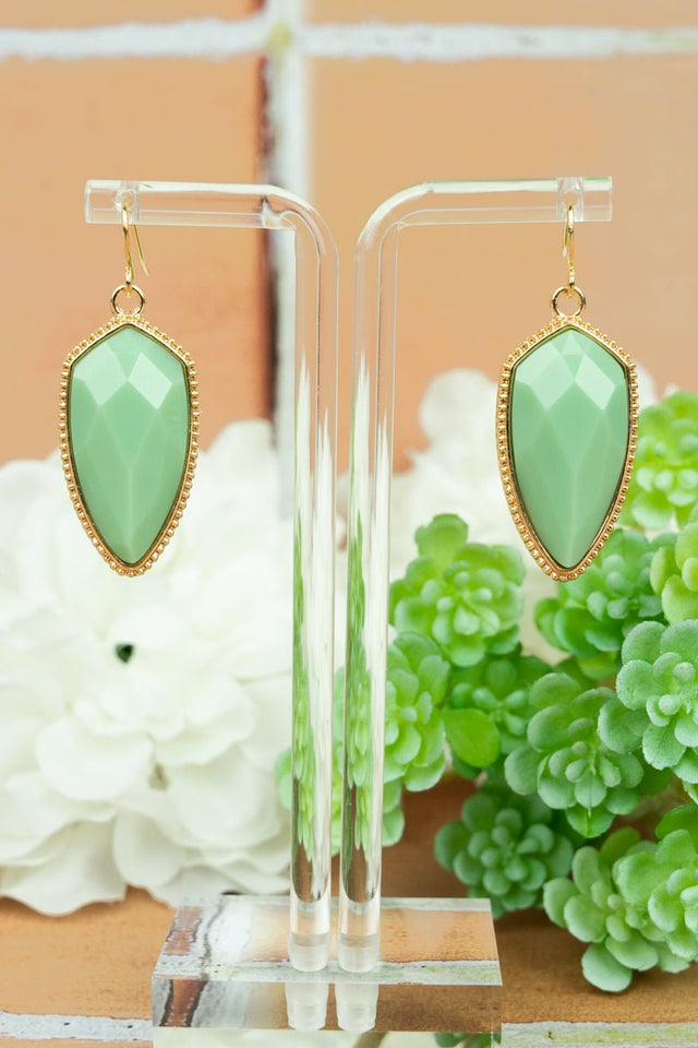 Lorelei Mint Petal Earrings - Wholesale Accessory Market