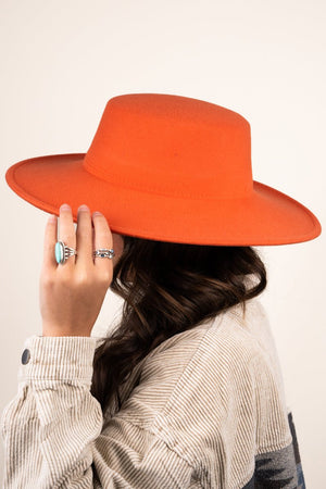 Georgiana Orange Felt Hat - Wholesale Accessory Market