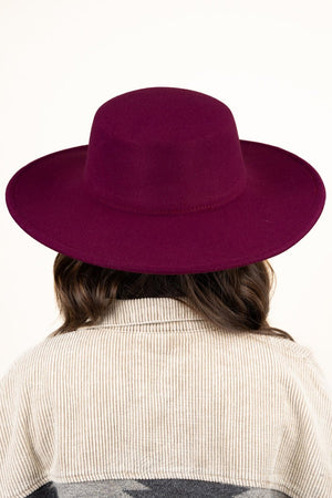 Georgiana Burgundy Felt Hat - Wholesale Accessory Market