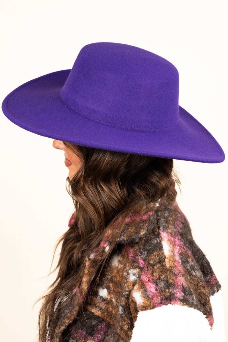 Georgiana Dark Purple Felt Hat