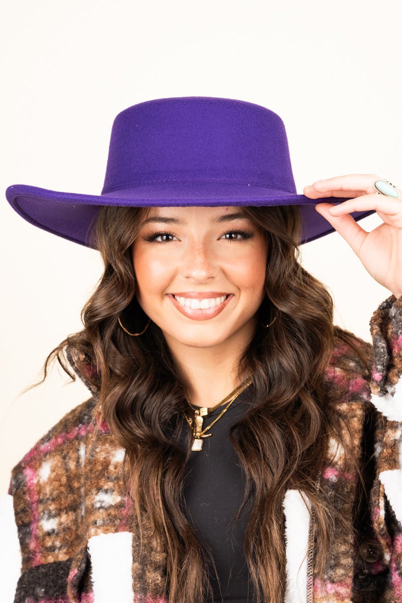 Georgiana Dark Purple Felt Hat