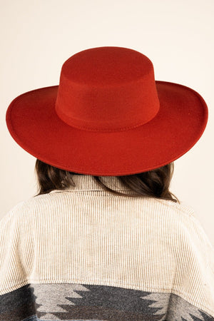 Georgiana Rust Felt Hat - Wholesale Accessory Market