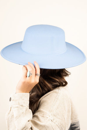Georgiana Light Blue Felt Hat - Wholesale Accessory Market