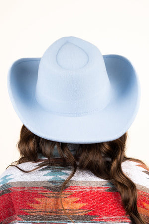 The Lainey Light Blue Felt Hat - Wholesale Accessory Market