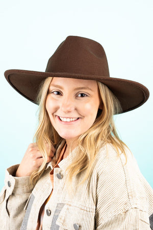The Texanna Dark Brown Felt Hat - Wholesale Accessory Market