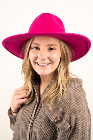 The Texanna Hot Pink Felt Hat - Wholesale Accessory Market