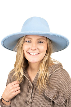 The Texanna Light Blue Felt Hat - Wholesale Accessory Market