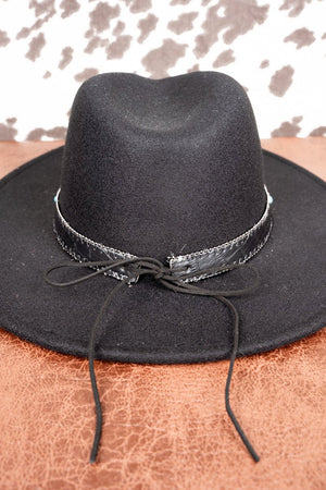 Palos Heights Black Croco Tie Hat Band - Wholesale Accessory Market