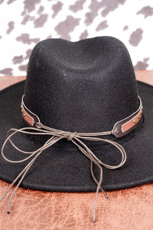 The Dakota Concho Faux Leather Tie Hat Band - Wholesale Accessory Market