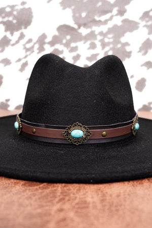The Dakota Concho Faux Leather Tie Hat Band - Wholesale Accessory Market