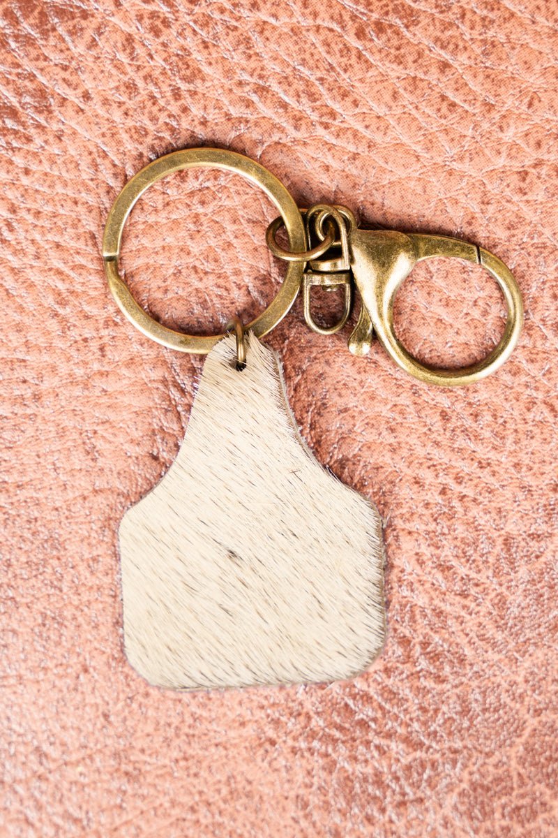 Cow tag top keychain wholesale