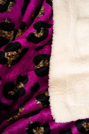 Cozy Dreams Rosita Leopard Plush Sherpa Blanket - Wholesale Accessory Market