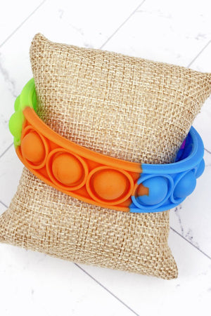 Cool Colorblock Pop Bubble Fidget Toy Bracelet - Wholesale Accessory Market