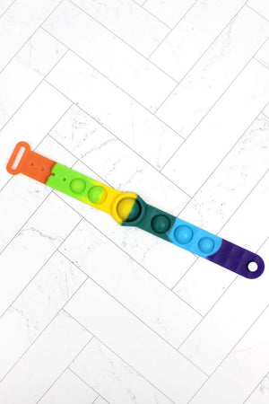 Rainbow Colorblock Anna Pop Bubble Bracelet - Wholesale Accessory Market