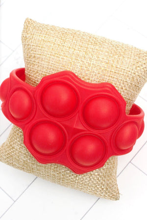 Red Astra Square Pop Bubble Bracelet - Wholesale Accessory Market