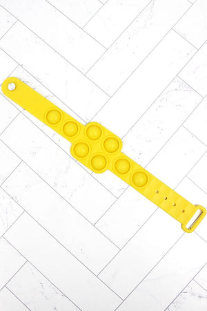 Yellow Lilo Square Pop Bubble Bracelet - Wholesale Accessory Market