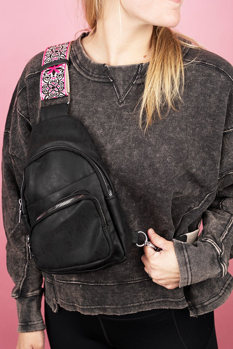Anara Guitar Strap Black Ali Sling Bag - Wholesale Accessory Market