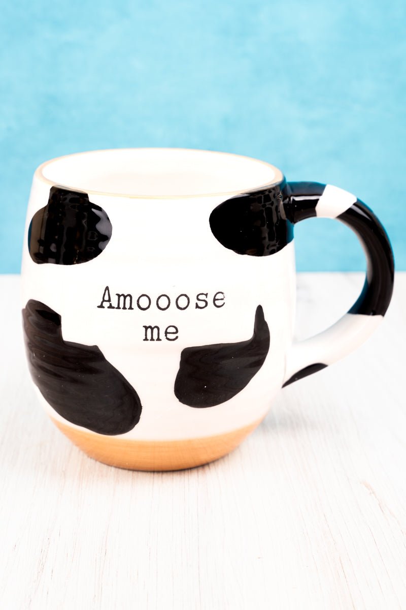 Amooose Me Happy Holstein Cow Ceramic Mug - Wholesale Accessory Market