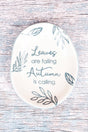 4.5 x 3.5 'Leaves Are Falling' Ceramic Trinket Dish - Wholesale Accessory Market